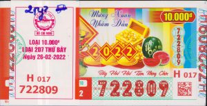 Vé số đặc biệt Hồ Chí Minh 26-02-2022
